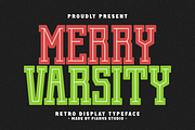 Merry Varsity - Retro Display, a Slab Serif Font by Pian45 Studio (Thumbnail 1 of 8)