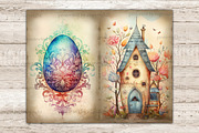 Pastel Easter Junk Journal Pages, a Seasonal Illustration by GlamArtZhanna (Thumbnail 2 of 9)