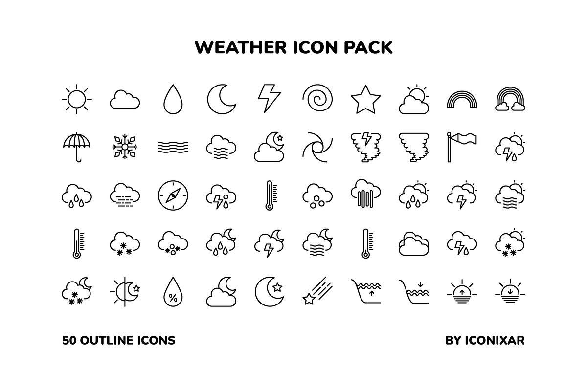Weather Icon Pack by Iconixar