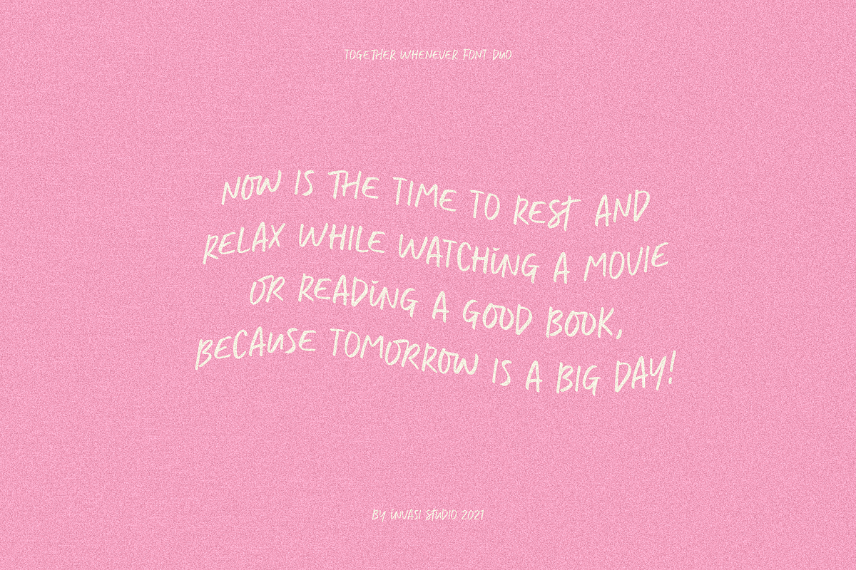 Together Whenever Font Duo, a Script Font by Invasi Studio (Photo 9 of 11)