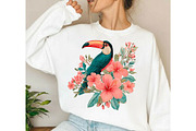 coral cabana watercolor clipart, an Object Illustration by DreamCafeArt (Thumbnail 5 of 6)