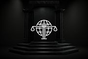 Minimalist World Law Firm Logo, a Branding & Logo Template by Luxury Logos (Thumbnail 2 of 4)