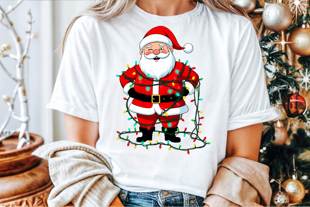 Christmas jolly Santa Claus lights P, an Illustration by Sublimation Artist (Photo 5 of 9)