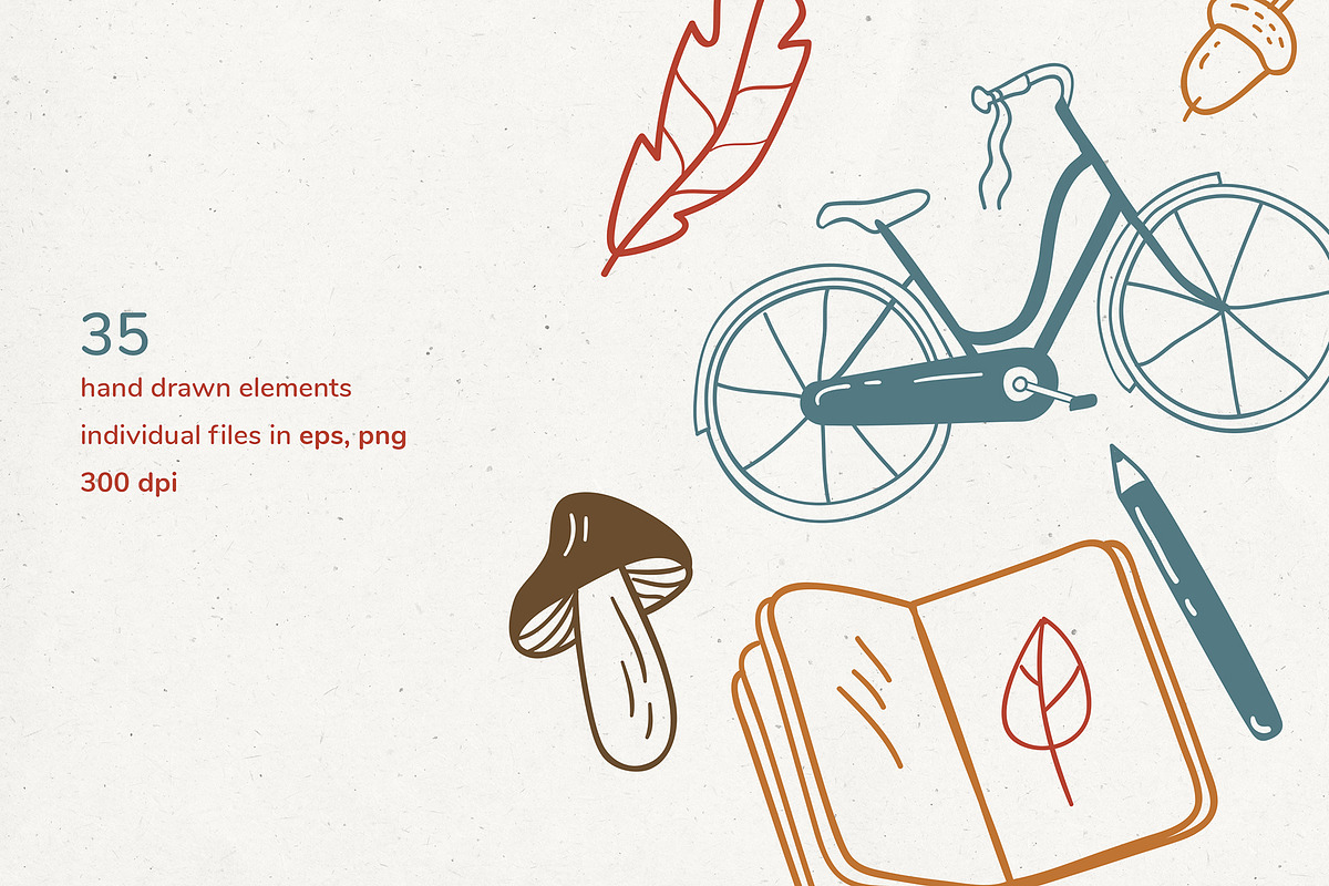 Autumn cozy elements and patterns, a Graphic by dlinnaya (Photo 2 of 6)