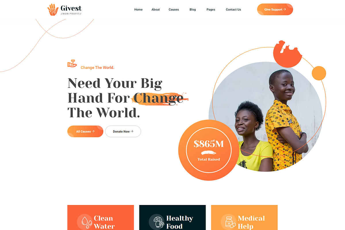 Non Profit Gatsby Template, a React Template by HasThemes (Photo 3 of 3)
