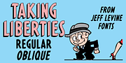 Taking Liberties JNL, a Sans Serif Font by Jeff Levine Fonts (Thumbnail 1 of 5)