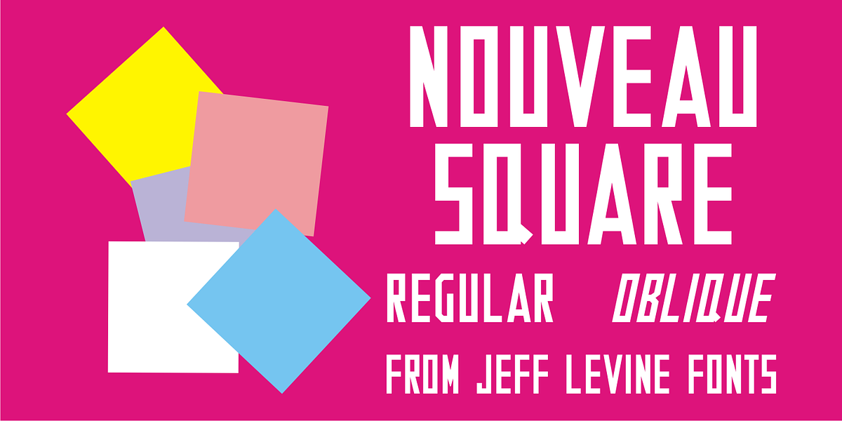 Nouveau Square JNL, a Sans Serif Font by Jeff Levine Fonts