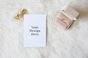 Blush Ring Wedding 4x6 Mockup