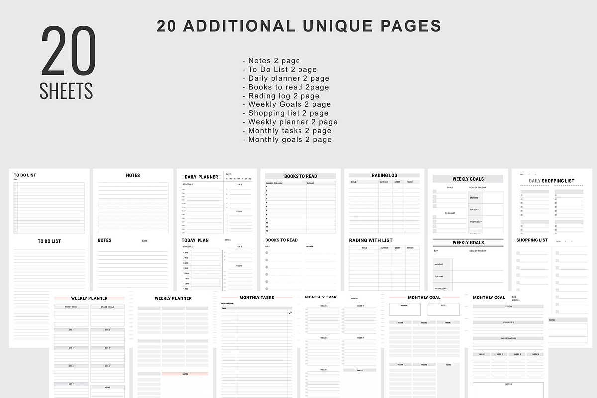 Ultimate Planner Bundle Pack 2024-27, a Stationery Template by ROJI CREATOR (Photo 5 of 10)