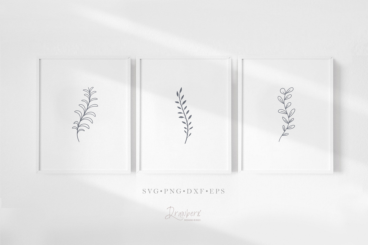 Leaf Branch Border Svg Bundle 013, an Illustration by Drawberx (Photo 4 of 8)
