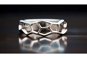 close silver hexagon ai generated, a Background Photo by pikepicture