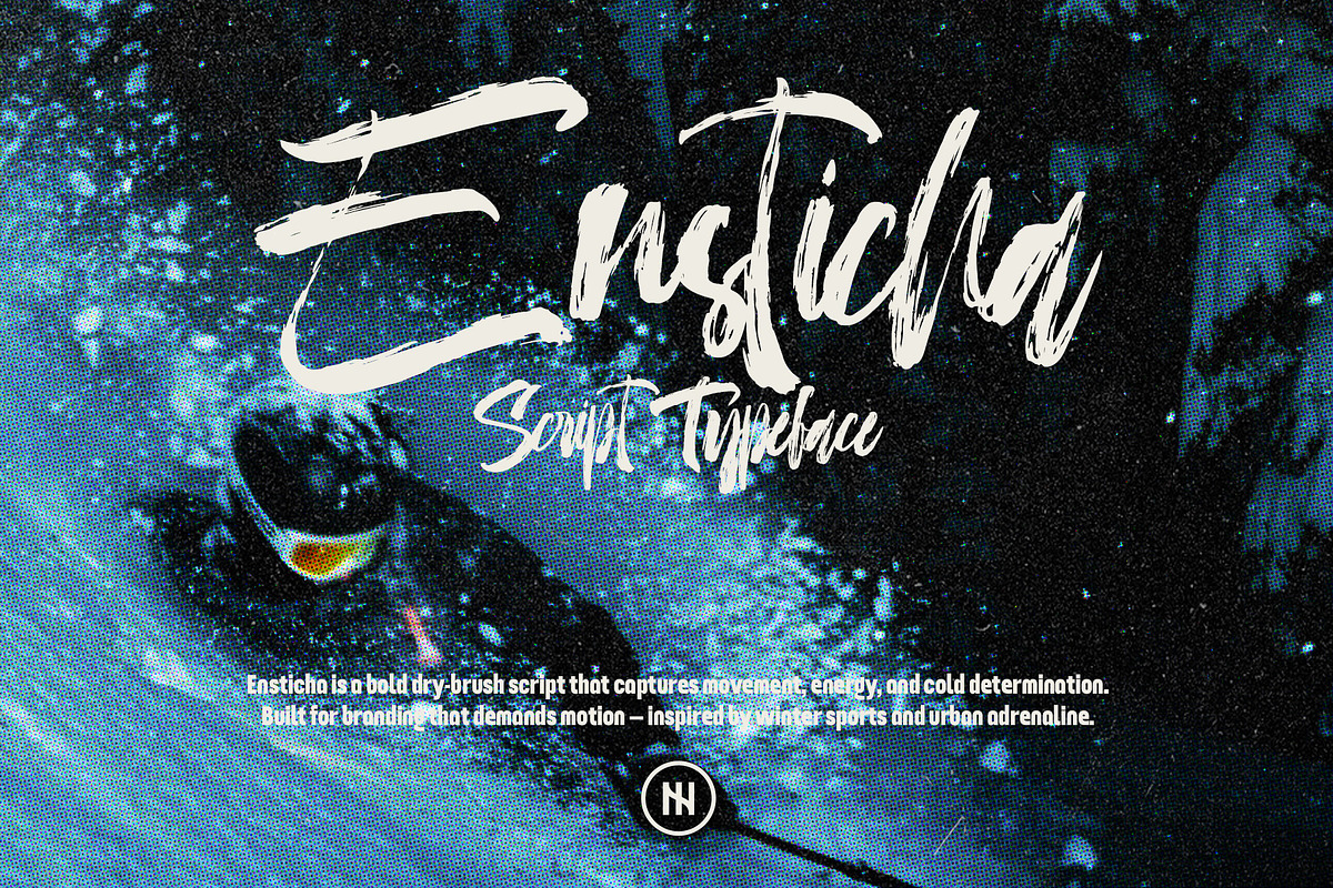 Ensticha - Dry Brush Script, a Handwritten Font by Inviline.co (Photo 2 of 9)