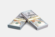 Money Stacks Mockups v.1 - 4 views, a Merchandise Mockup by Illusiongraphic (Thumbnail 4 of 16)