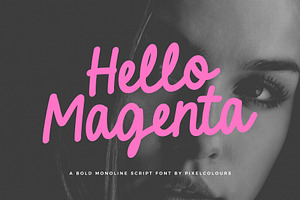 Handwriting Bold Script Font Magenta