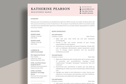 Nurse Resume Template for word, a Resume Template by aivos