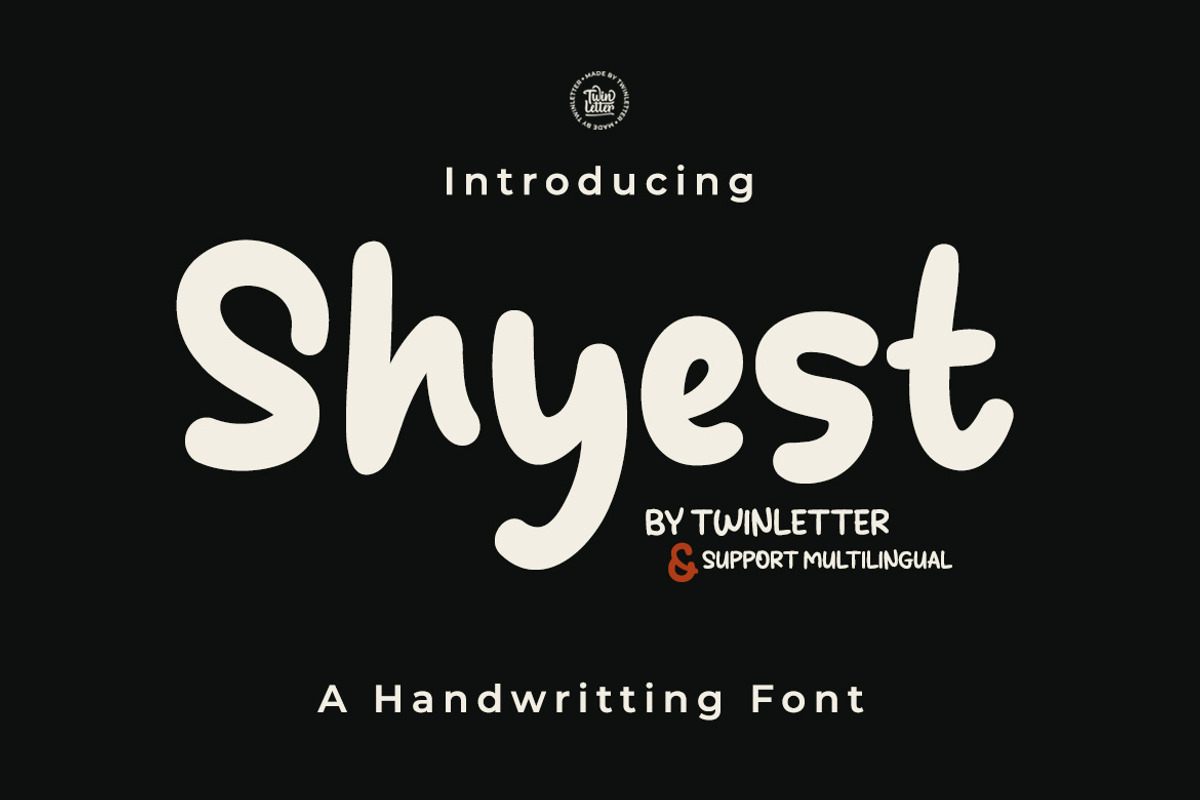 Shyest, a Sans Serif Font by twinstd (Photo 1 of 12)