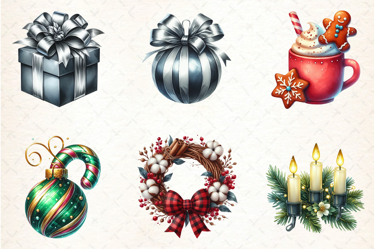 Christmas Tree and Decorations, an Illustration by DreamCafeArt (Photo 3 of 8)