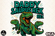 Daddysaurus-Rex Sublimation PNG, an Illustration by DreamCafeArt (Thumbnail 1 of 7)