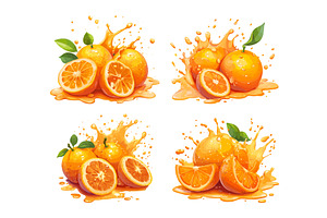 Cartoon orange juice concepts, a Food Illustration by Stock-Smart-Start