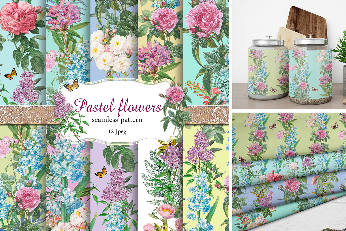 Vintage pink Digital Paper, a Pattern Graphic by NastiaDesignsPrints (Photo 1 of 10)