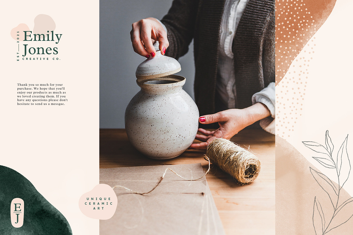 Earthy Abstract Shapes + Logos, a Texture Graphic by Basia Stryjecka (Photo 19 of 20)