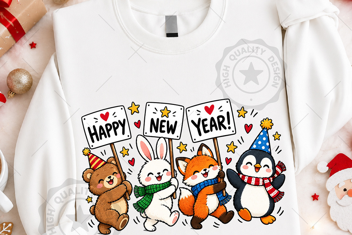 Happy New Year 2027 PNG Bundle, a Seasonal Illustration by OK Design (Photo 2 of 4)
