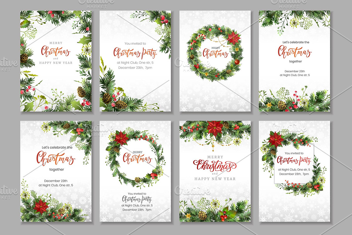 Christmas cards., a Decorative Illustration by VetaDesign (Photo 1 of 4)