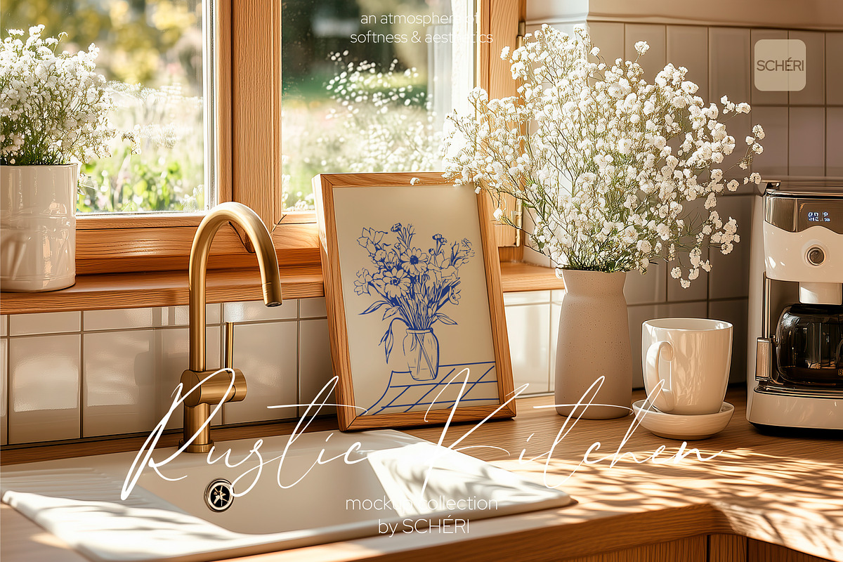 RUSTIC KITCHEN | Frame mockup set, a Household Mockup by SCHÉRI (Photo 1 of 14)