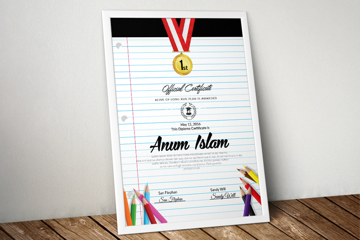 10 Minimal Certificates & Diplomas, a Stationery Template by Design Up (Photo 6 of 11)