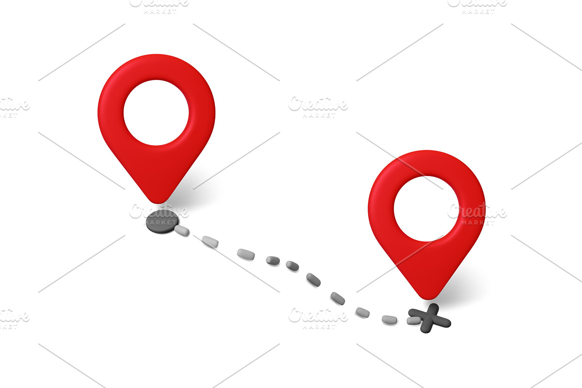 Abstract 3d route from start to, a Transportation Illustration by Valerie Bodnar