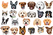 Watercolor Pet Bundle, an Illustration by ThePawPrintsShop (Thumbnail 2 of 5)