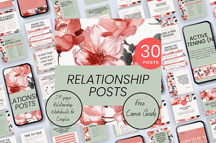 RELATIONSHIP INSTAGRAM POSTS, a Social Media Template by Daring Digies