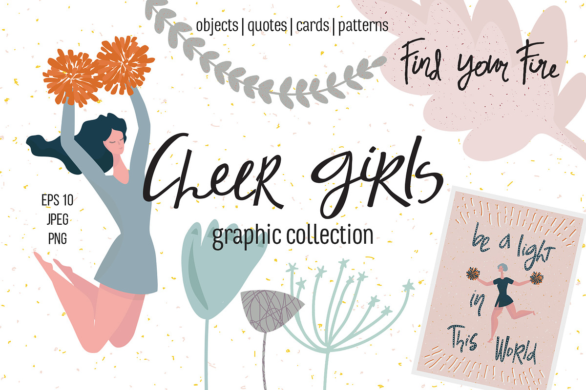 Cheer Girls graphic collection, a Person Illustration by dasha mo (Photo 1 of 7)