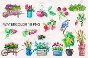 Watercolor Gardening Set, an Illustration by lilisavelieva (Thumbnail 3 of 7)