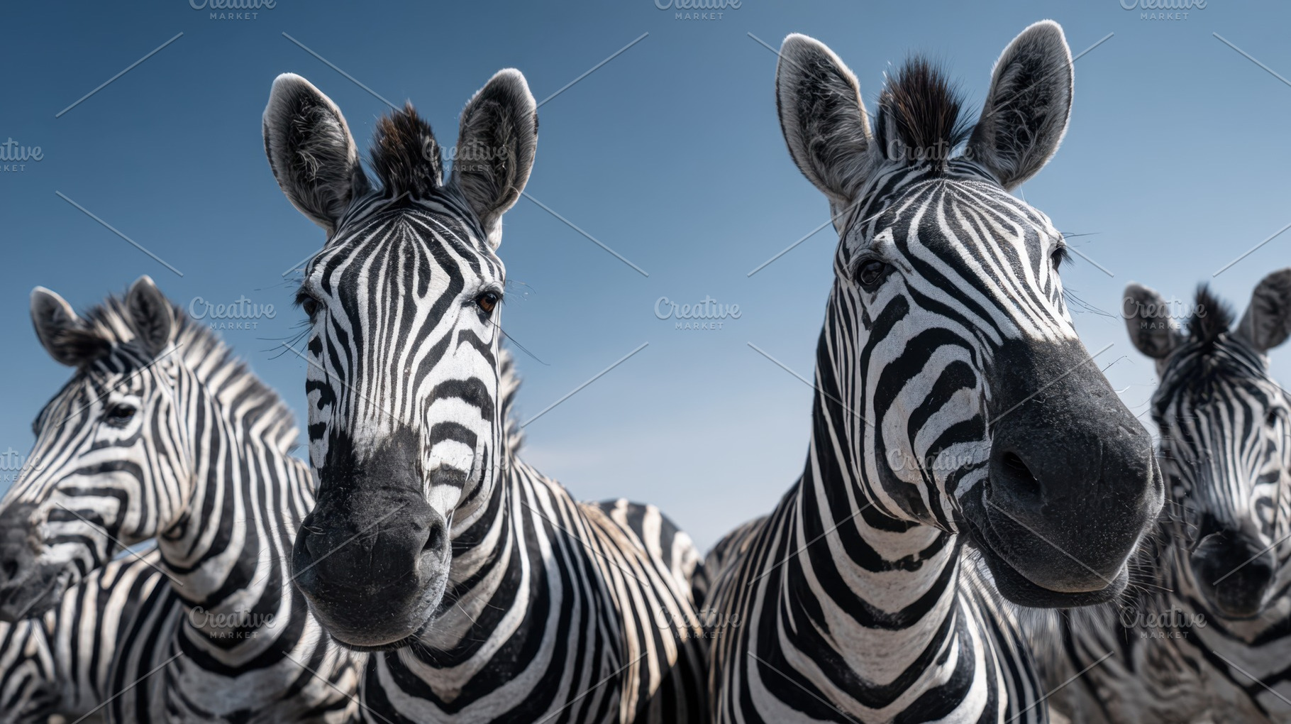 Zebras stand together in the wild, a Photo by Beautiful things
