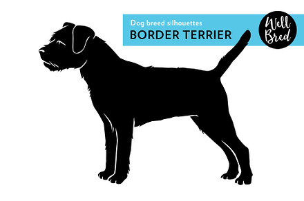 Border Terrier Vector Silhouette