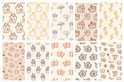 AUTUMN Cozy Clip Art and Patterns, a Graphic by Katrinelly (Thumbnail 9 of 13)