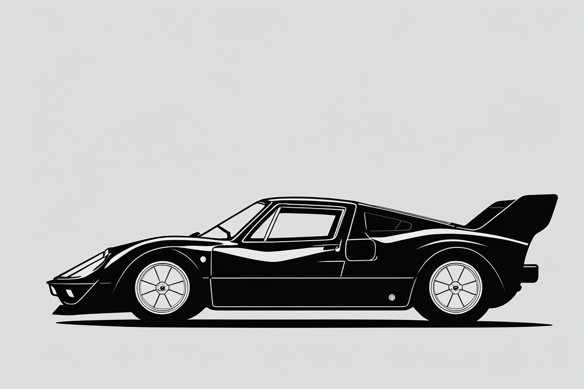 Sports Car Silhouette, an Illustration by balal (Photo 2 of 9)