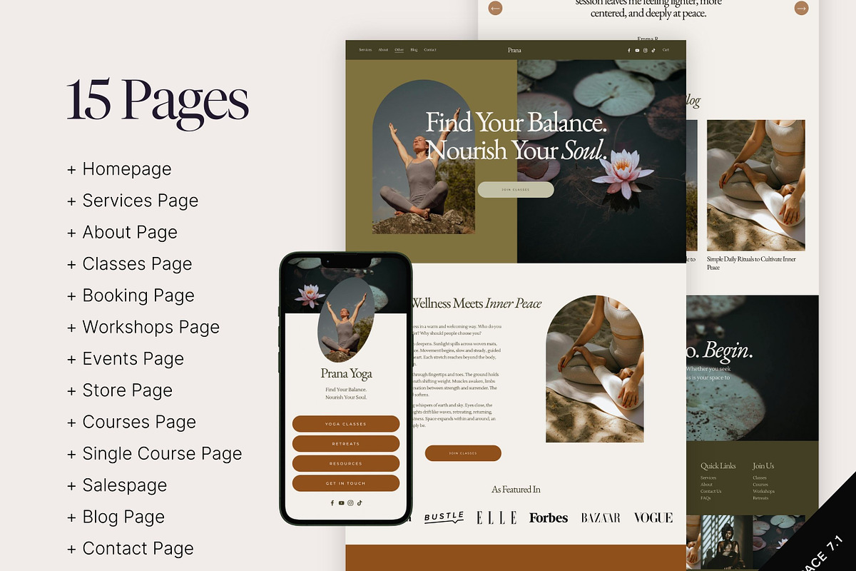 Squarespace Website Template Boho, a Squarespace Template by MartaLebre (Photo 3 of 11)