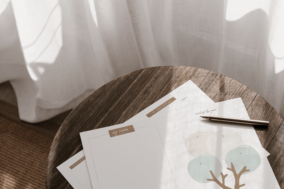 Printable Business Yearly Planner, a Stationery Template by CreativeWilderness (Photo 1 of 3)