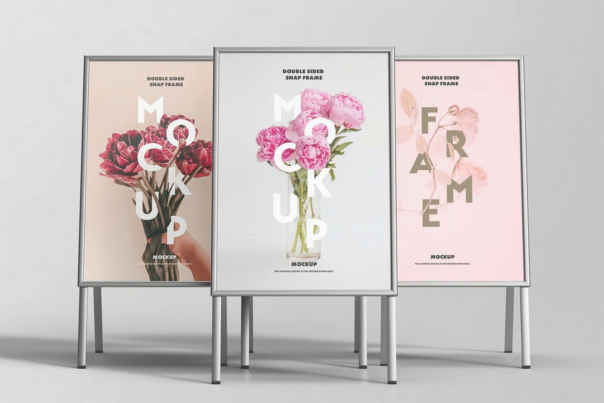 Double Sided Snap Frame Mockup, an Advertising Mockup by DesignRushMarket (Photo 5 of 8)