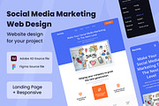 Social Media Marketing Web Design, a Wireframe Template by INSPR STD (Thumbnail 1 of 5)