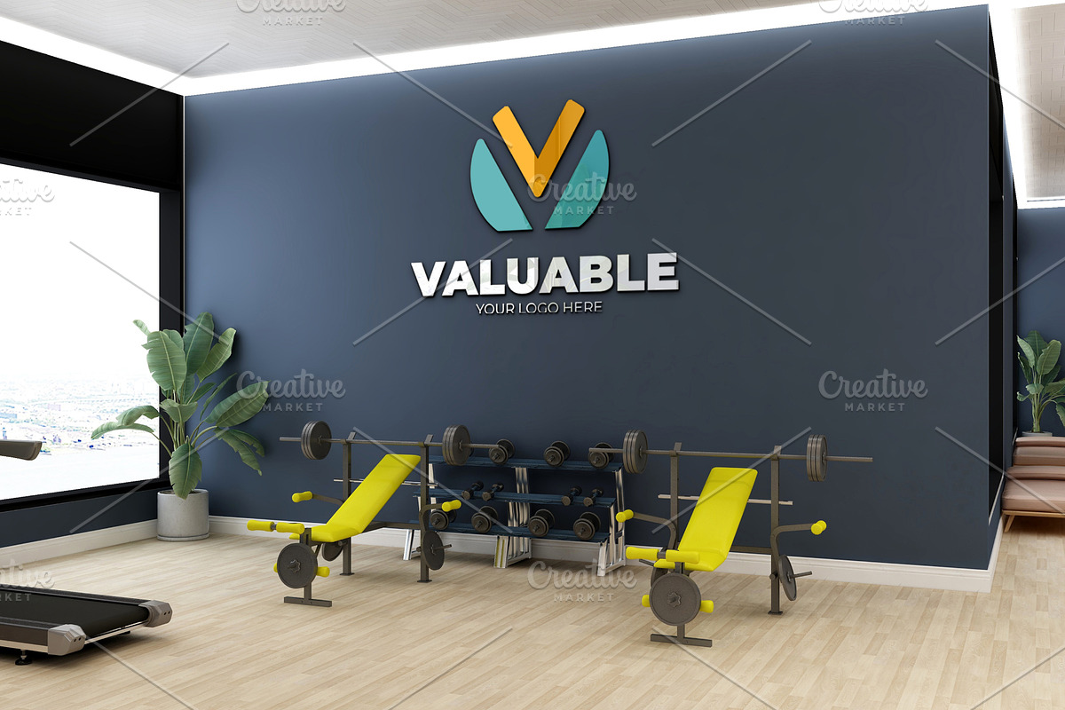 Gym Wall Logo Mockup PSD, a Product Mockup by Ayy (Photo 20 of 24)
