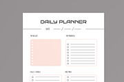 Minimal Personal Daily Planner, a Stationery Template by MightyDesign (Thumbnail 4 of 8)