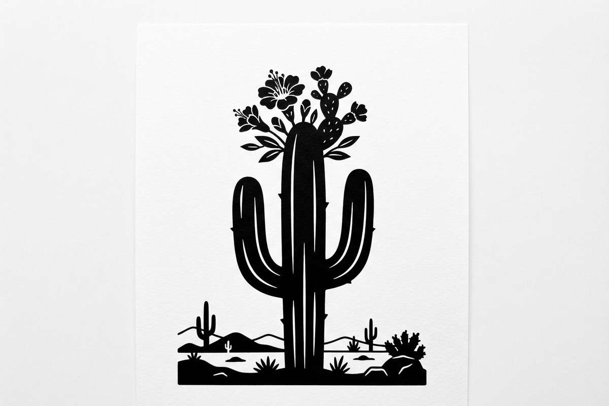60 Desert Cactus Floral Silhouette, a Seasonal Illustration by Amazin_art (Photo 10 of 24)