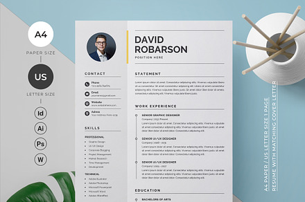 Resume, a Resume Template by GenerousArt