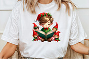 Christmas Reading Clipart, an Illustration by Pixels.Craft (Thumbnail 5 of 7)