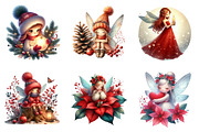 Watercolor Christmas Fairy Clipart, an Illustration by SinaCreation (Thumbnail 4 of 7)