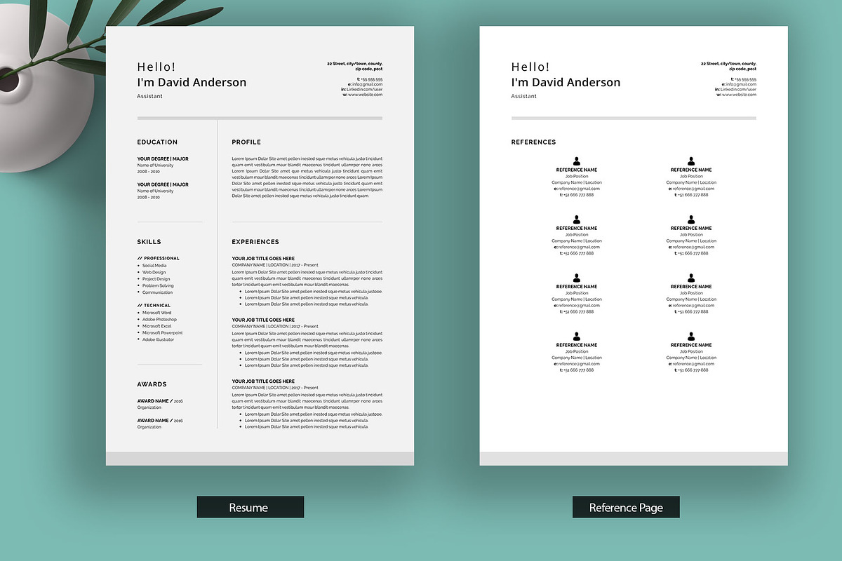 Professional Resume/CV, a Resume Template by SlideCo (Photo 3 of 7)