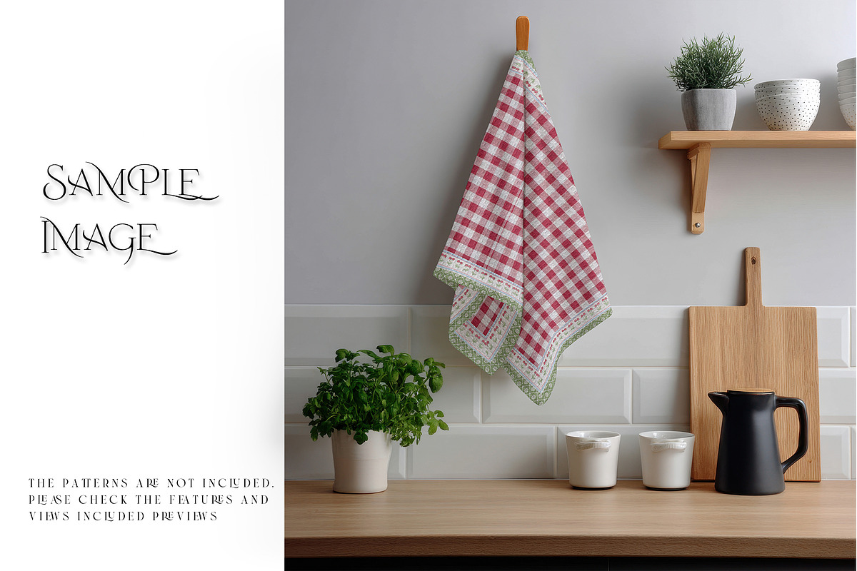 Waffle Kitchen Towels Mockups, a Product Mockup by mock-ups (Photo 9 of 15)
